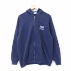 ショッピング古着 L/古着 リー Lee 長袖 フルジップ スウェット パーカー メンズ 90年代 90s BBS USA製 紺 26feb06