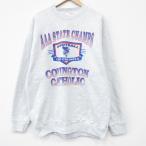 ショッピング古着 XL/古着 フルーツオブザルーム 長袖 スウェット メンズ90年代 90s アメフト クルーネック USA製 薄グレー 霜降り spe 26feb02