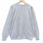 ショッピング古着 L/古着 ヘルスニット 長袖 スウェット メンズ 80年代 80s 無地 ラグラン クルーネック USA製 薄グレー 霜降り 26feb02