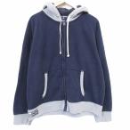 XL/古着 ラルフローレン ポロスポーツ 長袖 ブランド フルジップ スウェット パーカー メンズ 薄紺他 フード内側サーマル spe 26feb04