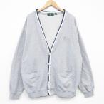 XL/ б/у одежда длинный рукав тренировочный кардиган мужской 90 годы 90s CH большой размер серый ...26mar04