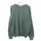 XL/古着 アメリカンイーグル 長袖 セーター メンズ 90s 無地 大きいサイズ クルーネック 緑 グリーン 24oct16 中古 ニット