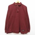 L/古着 アメリカンイーグル 長袖 セーター メンズ 襟付き エンジ 25mar01 中古 ニット トップス