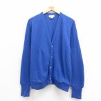 M/ б/у одежда IZOD длинный рукав вязаный кардиган мужской 90s one отметка Logo синий голубой 25sep04 б/у tops 