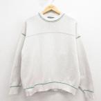 ショッピングアメリカンイーグル L/古着 アメリカンイーグル 長袖 セーター メンズ 90年代 90s コットン クルーネック USA製 白 25nov12