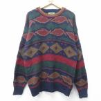 ショッピングアメリカンイーグル L/古着 アメリカンイーグル 長袖 セーター メンズ 90年代 90s クルーネック 紺他 spe 26jan20