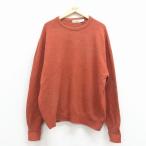 ショッピング古着 XL/古着 エルエルビーン 長袖 セーター メンズ 90年代 90s 無地 ラグラン クルーネック ウール スコットランド製 エンジ spe 26feb07