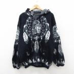 ショッピング古着 XL/古着 長袖 フルジップ ニット カーディガン パーカー メンズ インディアン 紺他 spe 26feb13