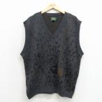 L/ б/у одежда Docker's вязаный лучший мужской 90 годы 90s Golf хлопок V шея USA производства . серый др. 26mar23