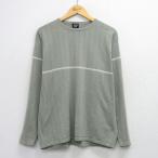 L/ б/у одежда Docker's свитер с длинным рукавом мужской 00 годы 00s хлопок вырез лодочкой незначительный зеленый 26mar25