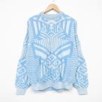 ショッピング古着 XL/古着 長袖 セーター メンズ 90年代 90s コットン クルーネック USA製 水色他 26jan24