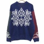 ショッピングアメリカンイーグル L/古着 アメリカンイーグル 長袖 ノルディック セーター メンズ 00年代 00s 雪柄 マルチカラー ウール クルーネック 青他 spe 26jan27