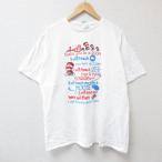 XL/古着 半袖 Tシャツ メンズ メッセージ コットン クルーネック 白 ホワイト 25jul04 中古
