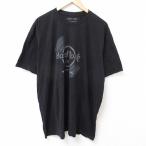 XL/古着 半袖 Tシャツ メンズ ハードロックカフェ 大きいサイズ コットン クルーネック 黒 ブラック 25jul12 中古