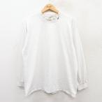 XL/古着 ナイキ NIKE 長袖 ビンテージ Tシャツ メンズ 90s ワンポイントロゴ コットン モックネック ハイネック 白 ホワイト spe 25apr17