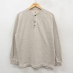 ショッピング古着 XL/古着 リーバイス Levis 長袖 ビンテージ Tシャツ メンズ 00年代 00s 無地 ヘンリーネック ベージュ 26feb06