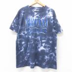 XL/古着 半袖 ロック バンド Tシャツ メンズ ニルバーナ ニルヴァーナ 大きいサイズ クルーネック 紺他 ネイビー タイダイ 25jul14 中古