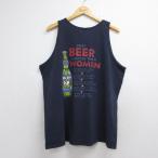 XL/ б/у одежда большой собака s Vintage майка мужской 00 годы 00s пиво хлопок вырез лодочкой темно-синий 26jun29