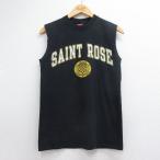 S/ б/у одежда Champion Champion безрукавка Vintage футболка мужской 00 годы 00s цент rose колледж вырез лодочкой черный 26jul16