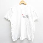 XL/古着 半袖 ビンテージ Tシャツ メンズ 90s NEIGHBORHOOD 社區振興協會 マンハッタン コットン クルーネック 白 ホワイト spe 24feb27 中