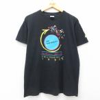 L/古着 ナイキ NIKE 半袖 ビンテージ Tシャツ メンズ 90s ロードレース コットン クルーネック 黒 ブラック spe 25may01 中古