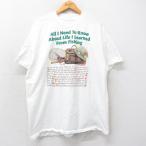 XL/古着 半袖 ビンテージ Tシャツ メンズ 90s FISHING ルアー クルーネック 白 ホワイト spe 25may20 中古