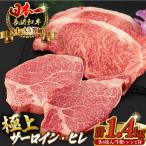 牛肉ステーキ サーロイン ヒレ 計1.4kg