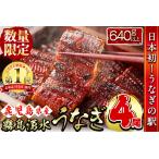 ふるさと納税 【2025年8月末までに配送】【志布志市人気No.1お礼の品】霧島湧水鰻の蒲焼き 160g以上×4尾<計640g以上> うなぎ 鰻 ウ.. 鹿児島県志布志市
