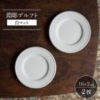 淵彫デルフト 白マット 2枚セット 食器 皿