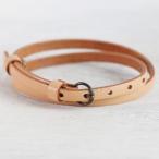 スリムでクールな2重巻きレザーブレスレット