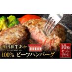 ふるさと納税 33 神内和牛あか 100%ビーフハンバーグ　10枚入り（２枚入り×５パック） 北海道浦臼町