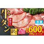 ふるさと納税 【訳あり】 牛タン 薄切りスライス 合計600g（300g×2パック） [A-118007] 福井県福井市