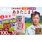 ふるさと納税 ※令和6年産 新米予約※《定期便10ヶ月》秋田県産 あきたこまち 100kg【玄米】(10kg袋) 2024年産 お届け周期調整可能 隔月に調整.. 秋田県北秋田市