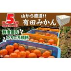 ふるさと納税 みかん 山から直送 箱込 5kg ( 内容量約 4.4kg ) 鮮度優先ごろごろ規格 和歌山県産 産地直送 家庭用[2025年11月中旬より2026.. 和歌山県有田川町