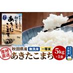 ふるさと納税 令和6年産 秋田県産あきたこまち 一等米 農家直送 無洗米5kg 内小友ファーム 秋田県大仙市