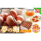 卵 たまご 6ヶ月 定期便 赤玉 夢の卵 ファミリー 50個