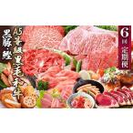 ふるさと納税 定期便(1年で6回)枕崎お楽しみ便(黒毛和牛・黒豚・かつおetc) GG-6002_肉 お肉 牛肉 サーロイン ステーキ 焼肉 ハンバーグ 切り.. 鹿児島県枕崎市