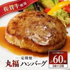 佐賀牛 丸福ハンバーグ5個 定期便 12回