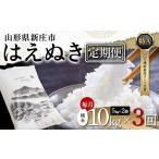 はえぬき 精米 5kg×2袋×3回