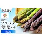 アスパラ食べ比べセット 富良野産 緑 紫 サイズ混合