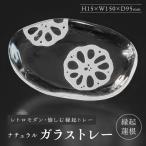 ナチュラル ガラストレー 縁起蓮根 食器 皿