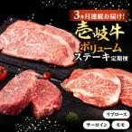 牛肉 ステーキ 全3回定期便 壱岐牛 定期便