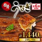 うなぎ 定期便 全6回 蒲焼 計1440g
