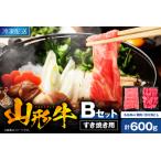 ふるさと納税 【2026年4月以降発送】山形牛すき焼き用Bセット(もも肉または肩肉300g＆切り落とし300g) 肉の工藤提供 hi023-002-0411r （山形県 .. 山形県東根市