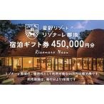 ふるさと納税 星野リゾート リゾナーレ那須 宿泊ギフト券(450,000円分)| 宿泊 旅行 チケット 宿泊券 旅行券 観光 国内旅行 那須 栃木県 那須.. 栃木県那須町