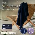 Wellis フェイスタオル2枚 バスタオル1枚 セット