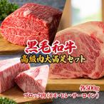 黒毛和牛 A4ランク以上 食べ比べセット ヒレ サーロイン モモ 1.5kg 各500g ブロック食べ比べ