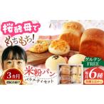 グルテンフリー天然酵母の米粉パンセット 6個×3=総計18個