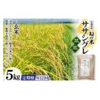 12回 定期便 希少品種米 ササシグレ 玄米 5kg×12回