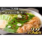 ふるさと納税 もつ鍋用 味付け 豚モツ スープ込み 400g×8袋 計3.2kg [甲斐精肉店 宮崎県 日向市 452060715] 宮崎県日向市